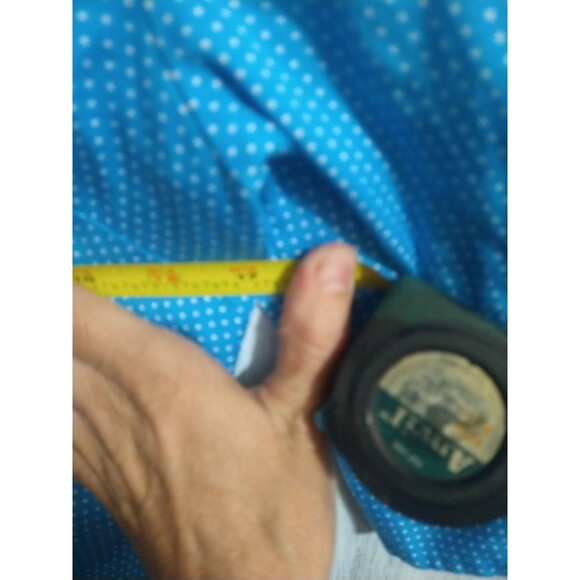 New York & Company Stretch Collared Button Up Blouse Blue Small Y2K - Picture 8 of 11